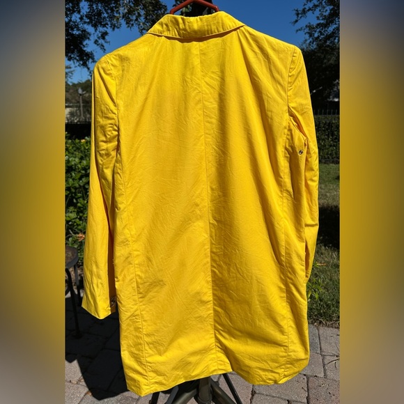 Lauren Ralph Lauren Women’s Yellow Raincoat Trench Jacket Plaid Lining Size S/P - Picture 2 of 10